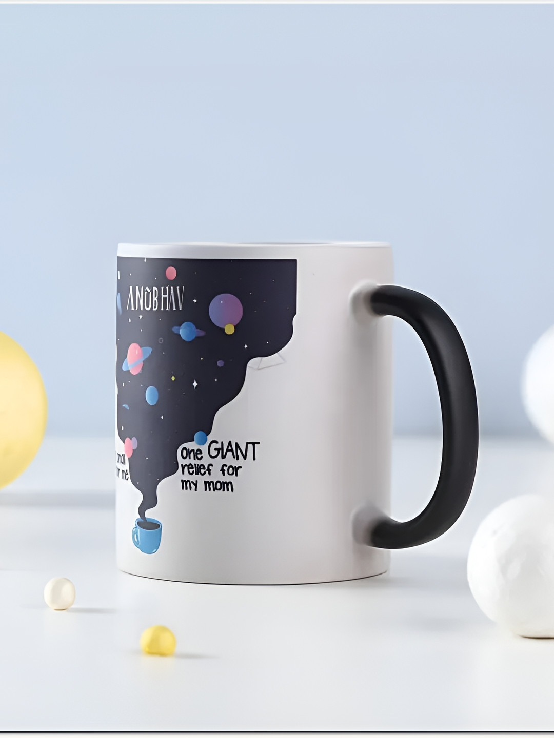 fnp Animal Kingdom White Typography Ceramic Handmade Mug-325ml