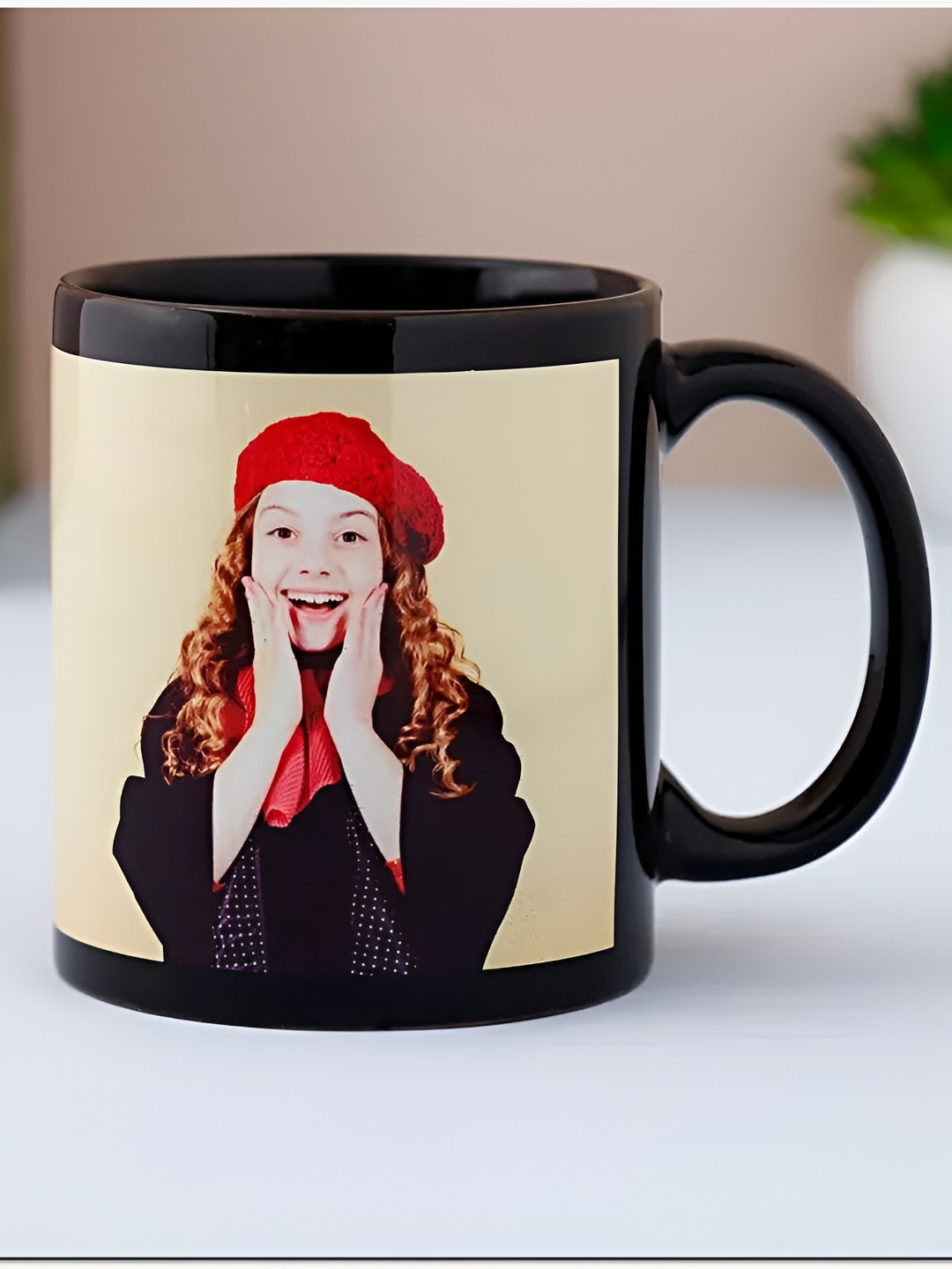 fnp Wide Watermelon Black Graphic Ceramic Microwave Safe Mug-350ml