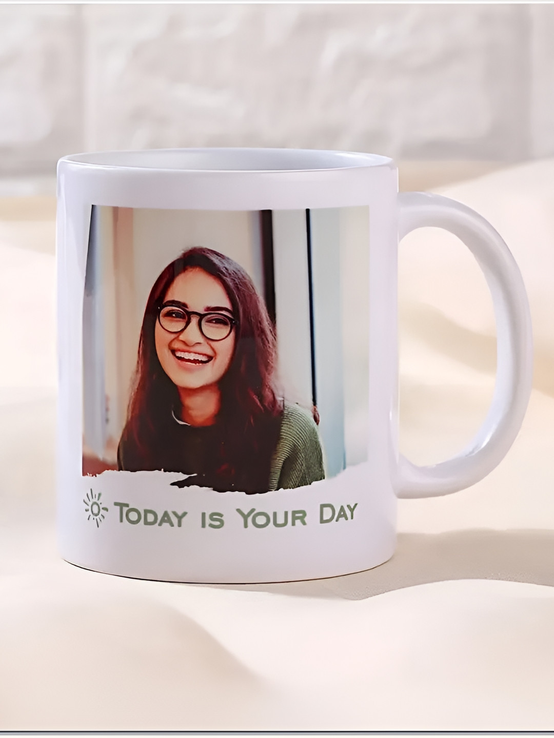 fnp White Typography Ceramic Handmade Mug-350ml