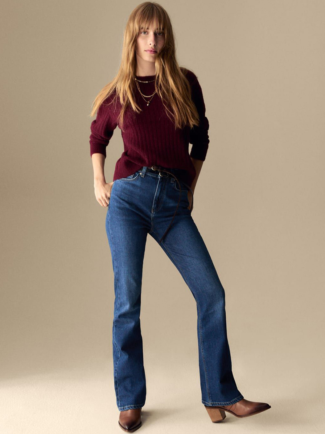 Marks & Spencer Autograph Women Flared High-Rise Jeans