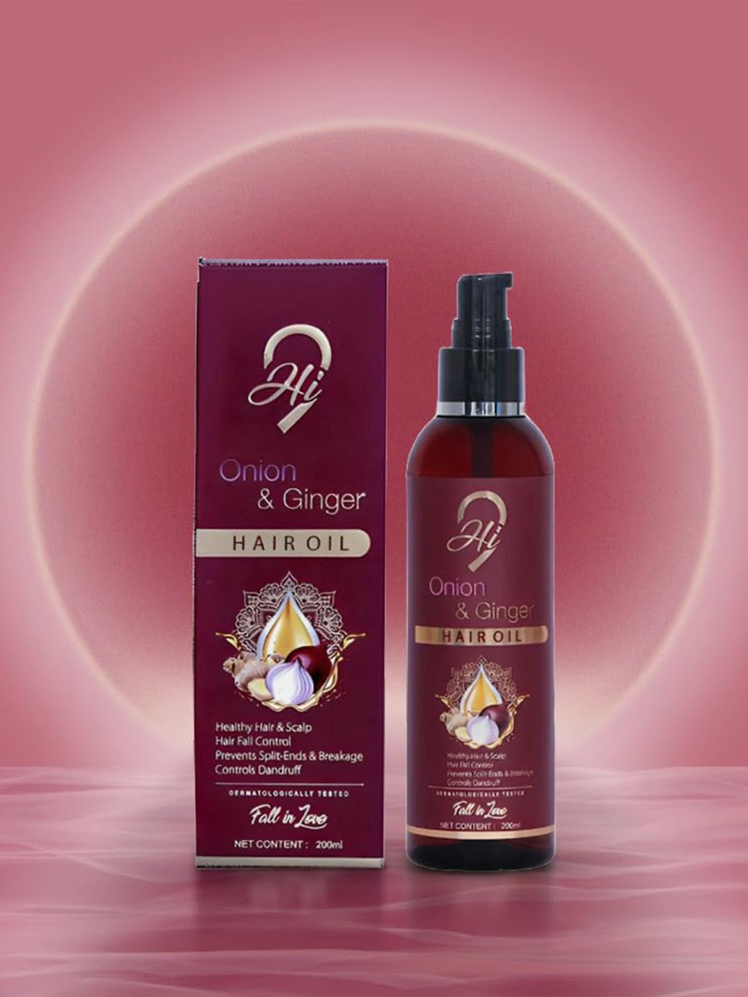 Hi9 Onion & Ginger Hair Oil With Argan & Jojoba - 200 ml