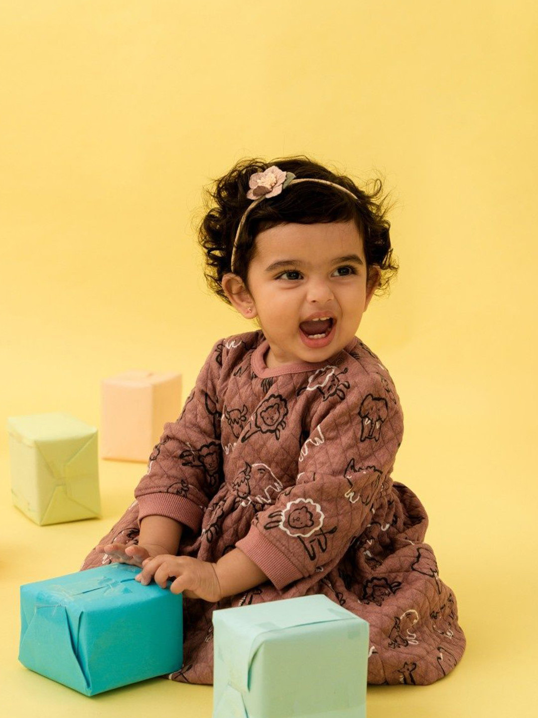 A Toddler Thing Girls Printed Top with Leggings