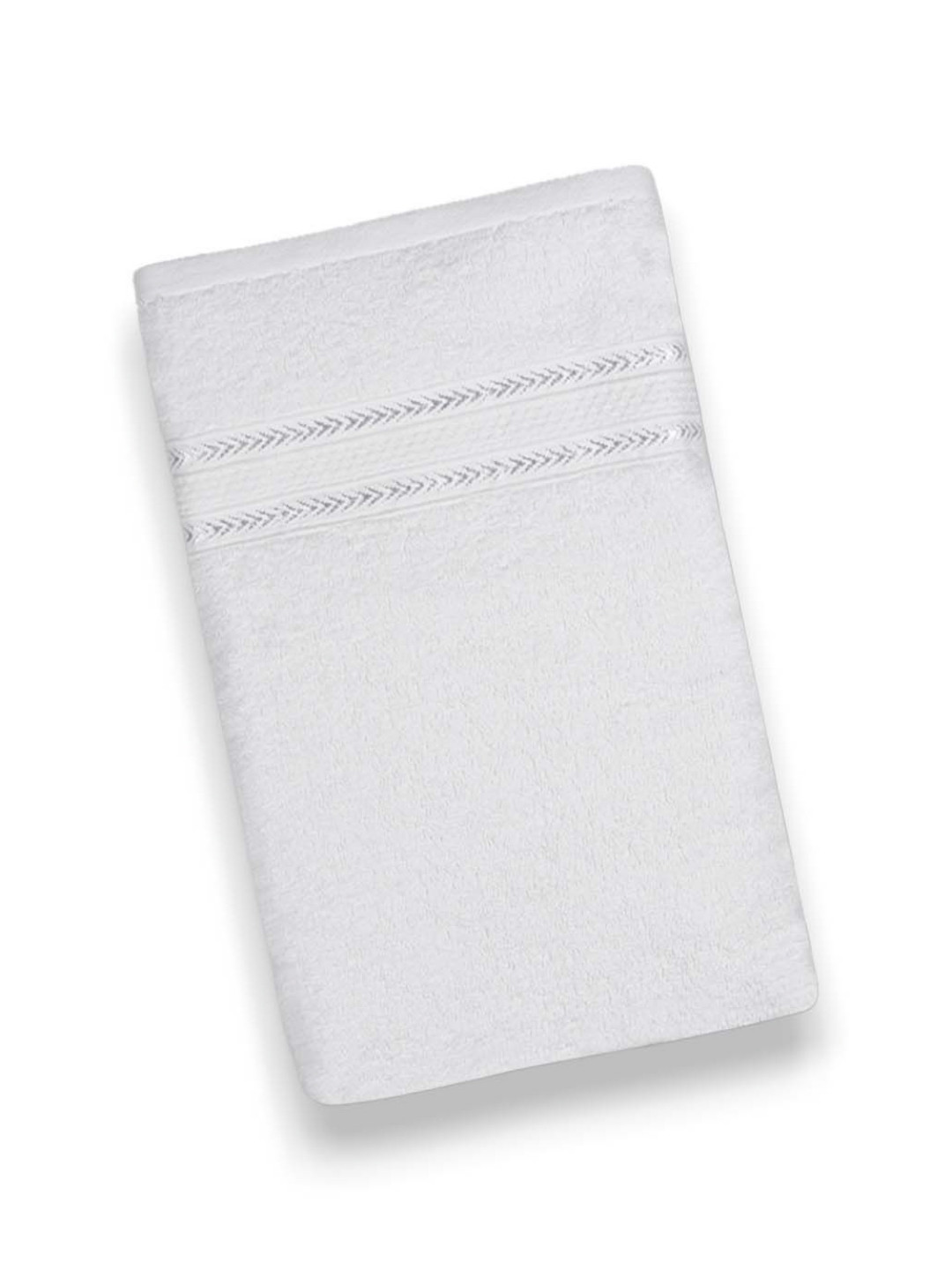 Ramraj Bamboo Cotton Solid White 500 GSM Bath Towel