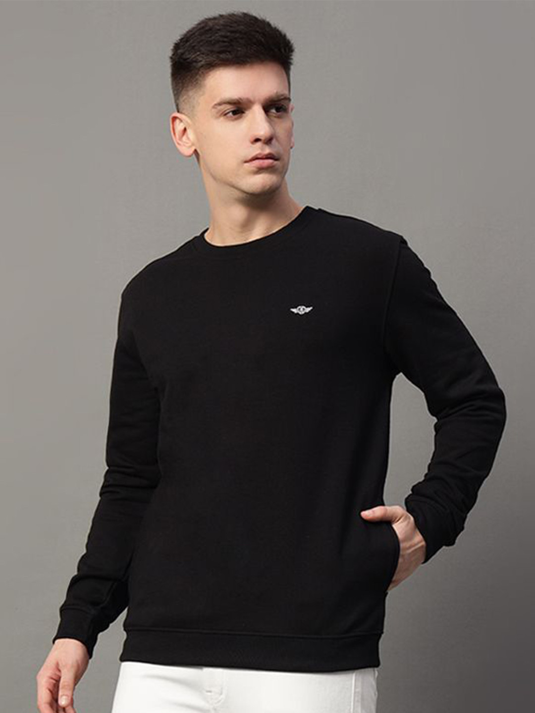 GET GOLF Men Round Neck Pullover Sweatshirt