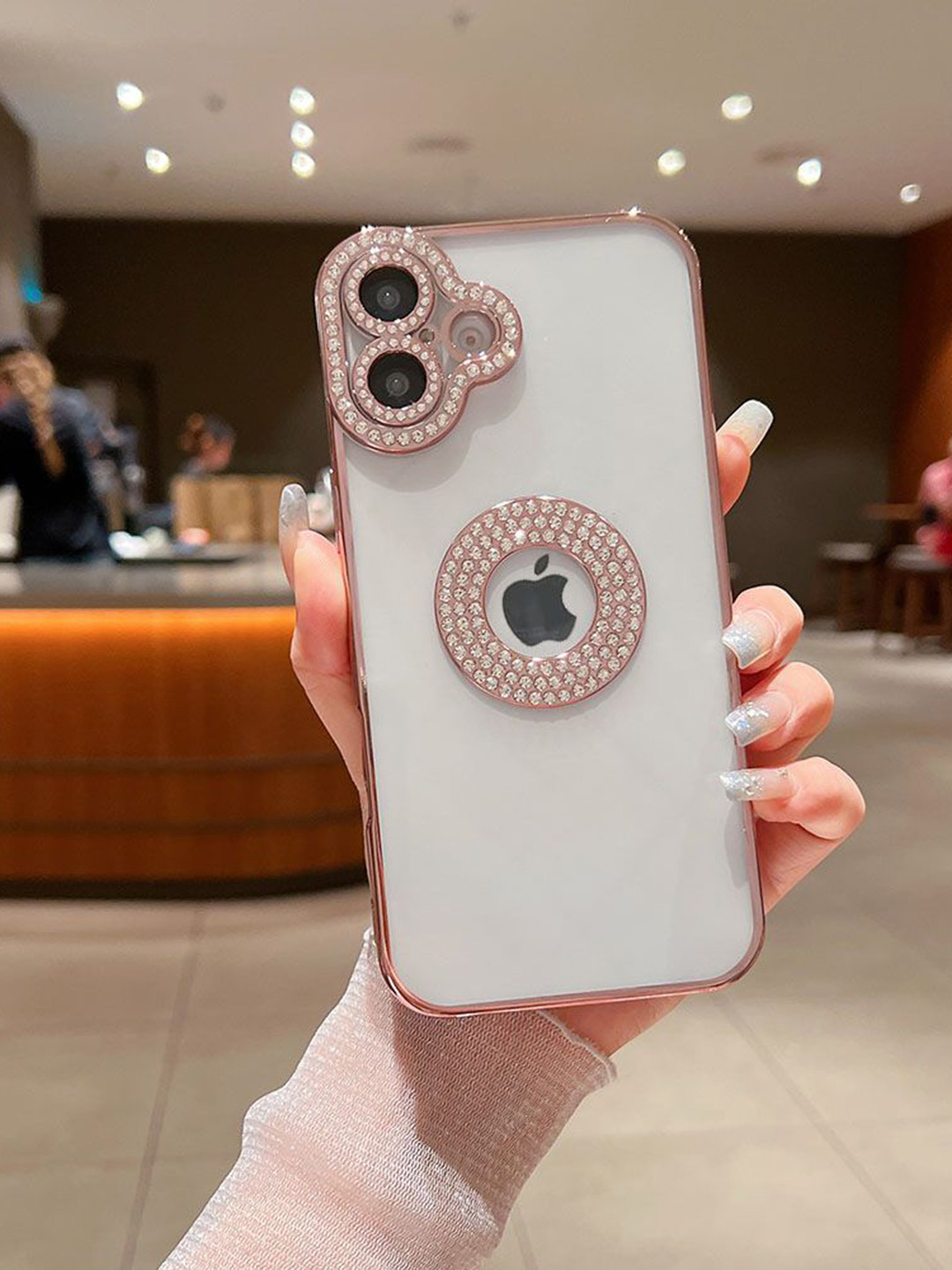 Luxury Kase Embellished iPhone 16 Back Mobile Case LK030