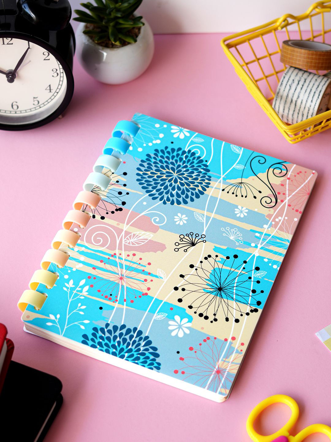 Doodle A5 Soft Wiro Notebook - Soft Blooms