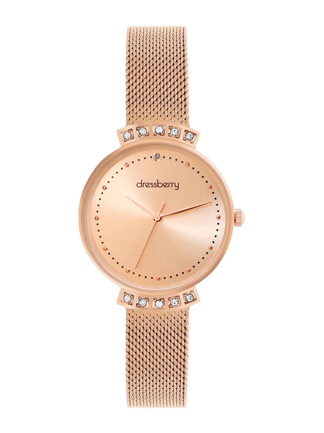 DressBerry Women Brass Embellished Dial & Wrap Around Straps Analogue Watch DB-SS24-17B