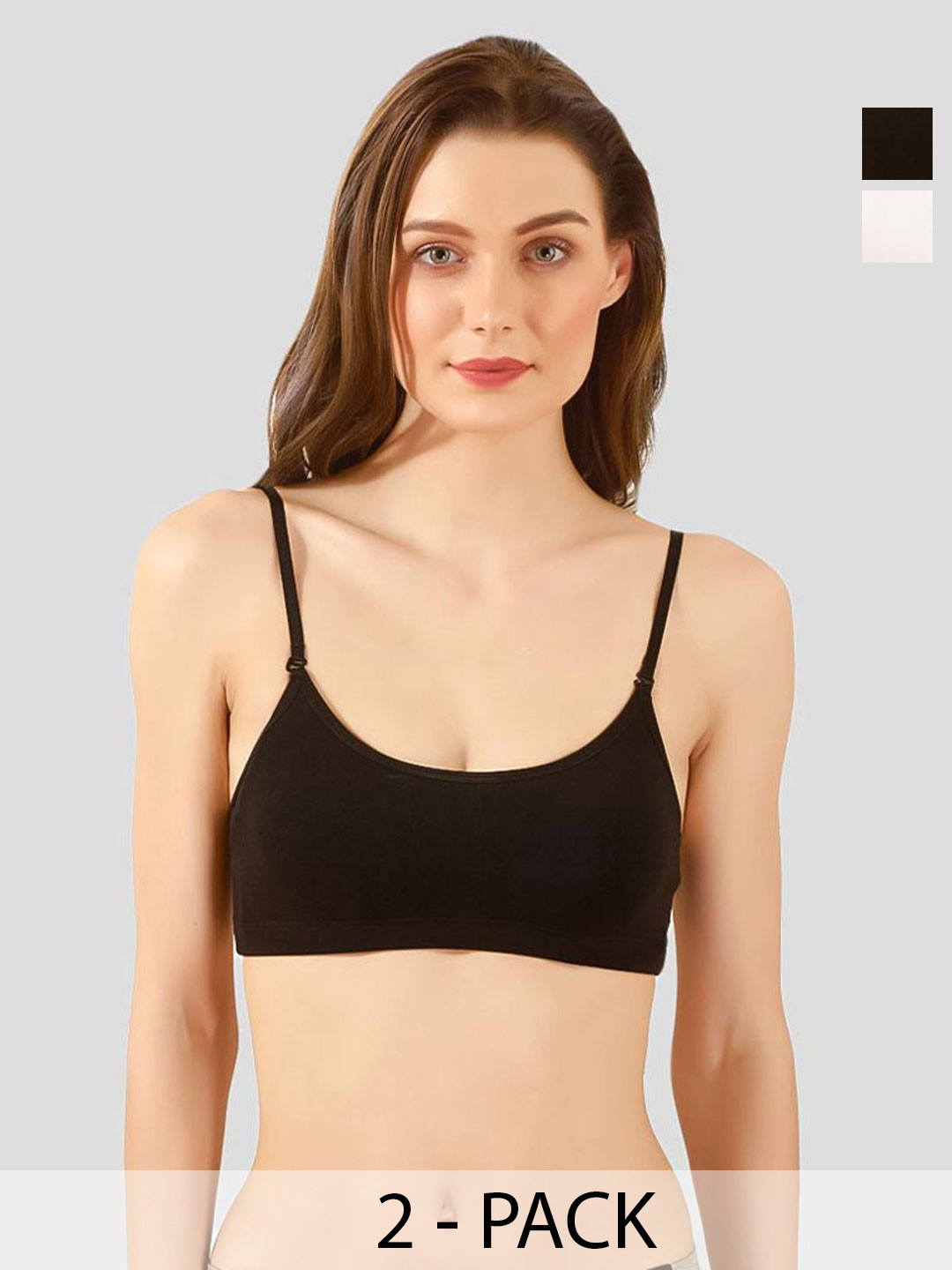 inner amour Women Pack of 2 Everyday Full Coverage Seamless Cotton Yoga Bra
