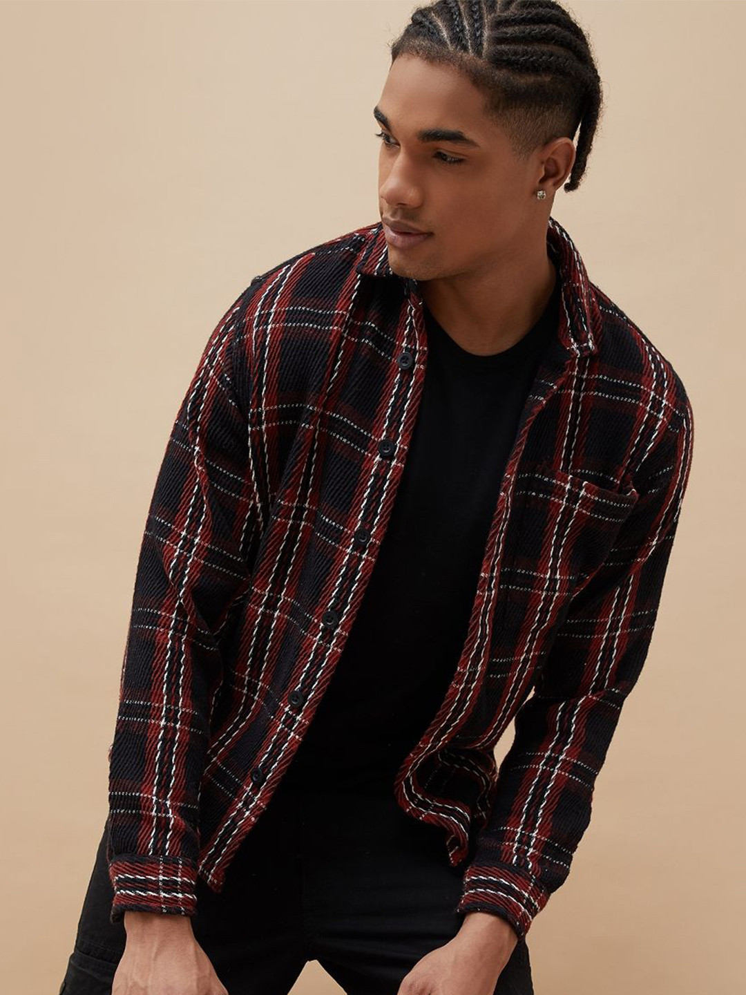 Forca Men Tartan Checks Opaque Checked Casual Shirt