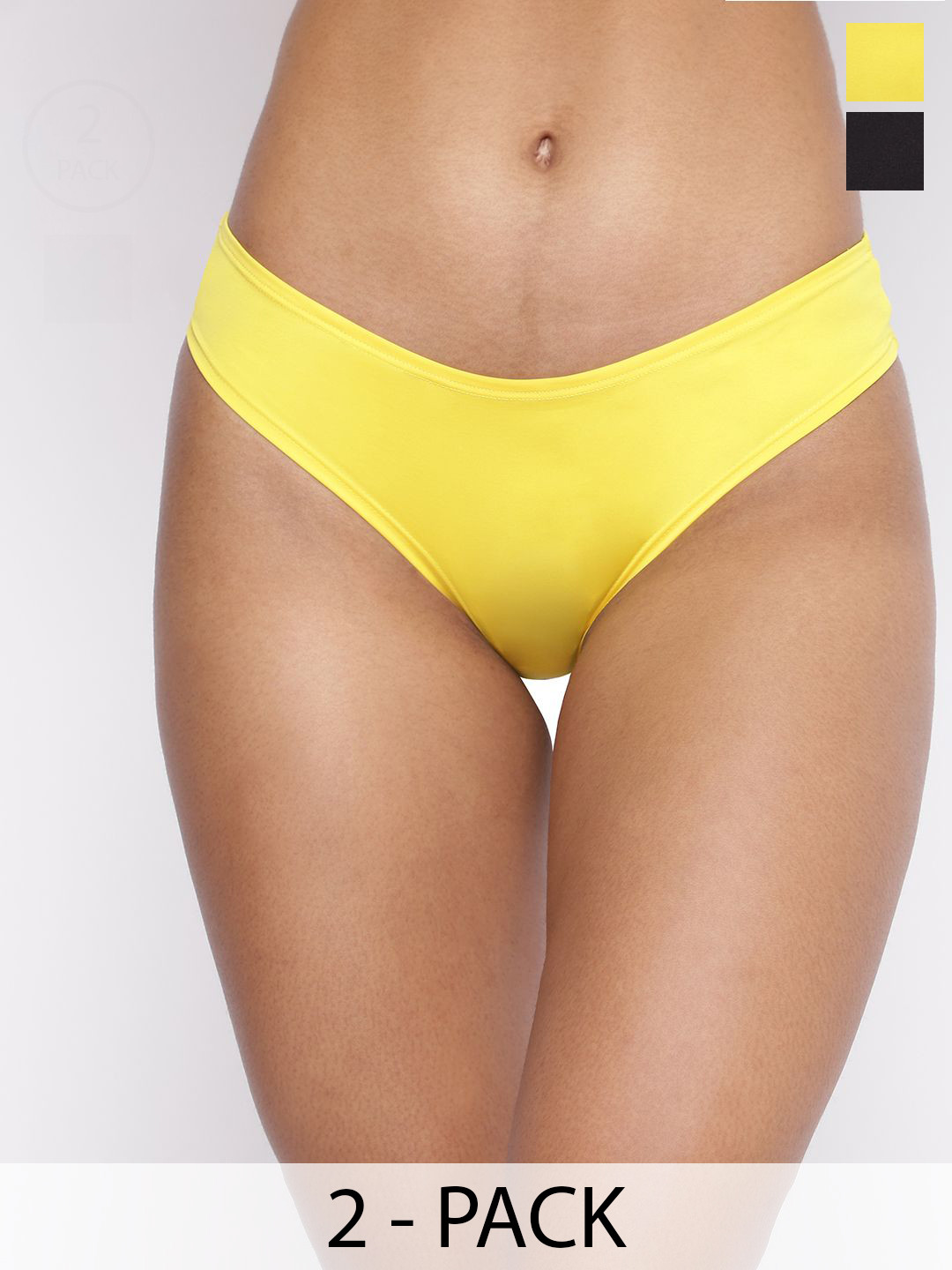 La Intimo Women Pack Of 2 Low Rise Semi Seamless Briefs
