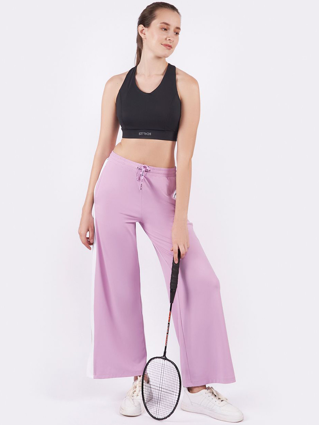 STRCH Women Mid Rise Straight Fit Anti Odour Track Pants