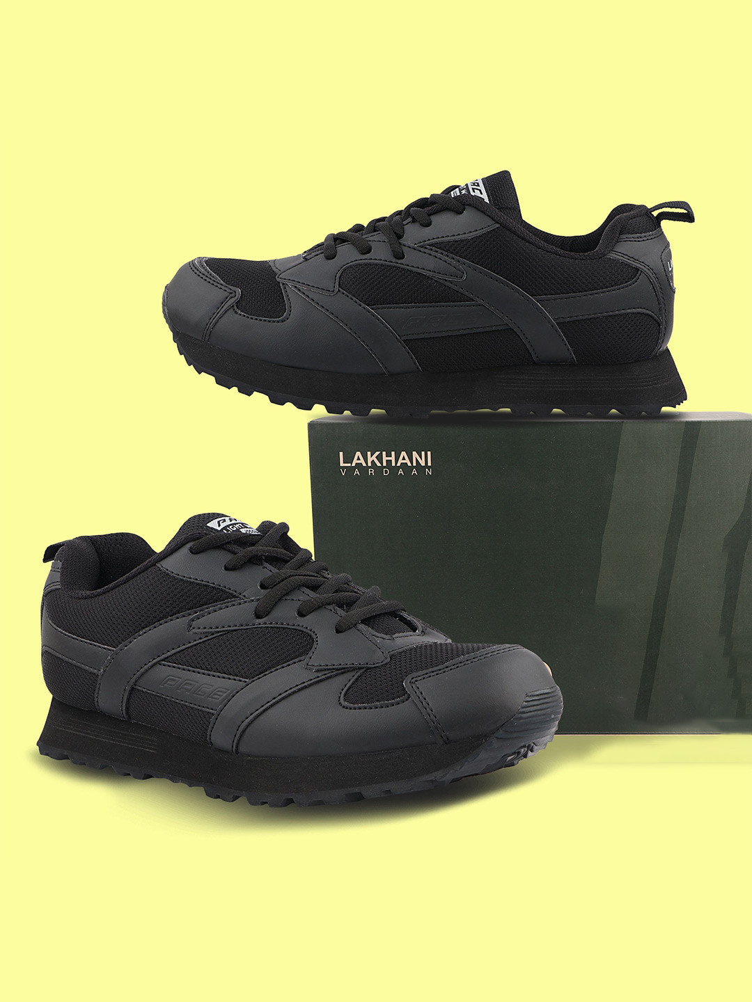 FLYO Men Walking Lace-Ups Non-Marking Shoes