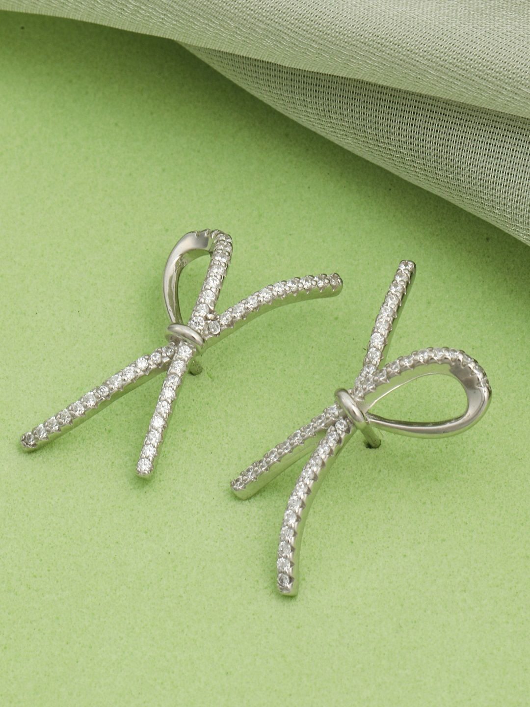 MAIRA  925 Sterling Silver Smart Bow Earrings