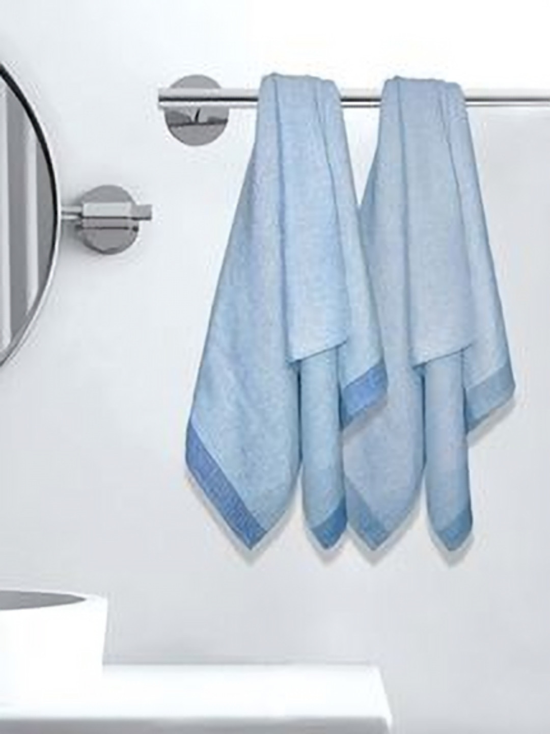 Athom Living Astar Blue 2 Pieces Cotton 210 GSM Bath Towel
