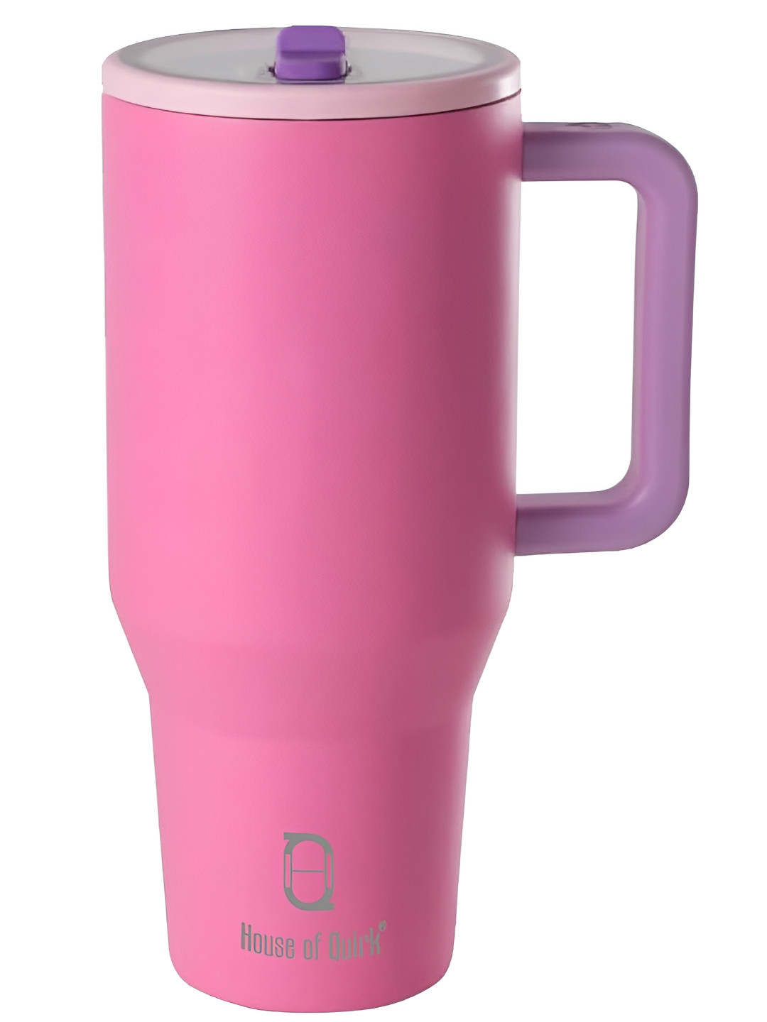 HOUSE OF QUIRK Pink Brand Logo Stainless Steel Double Wall Vacuum Tumbler - 1.2L