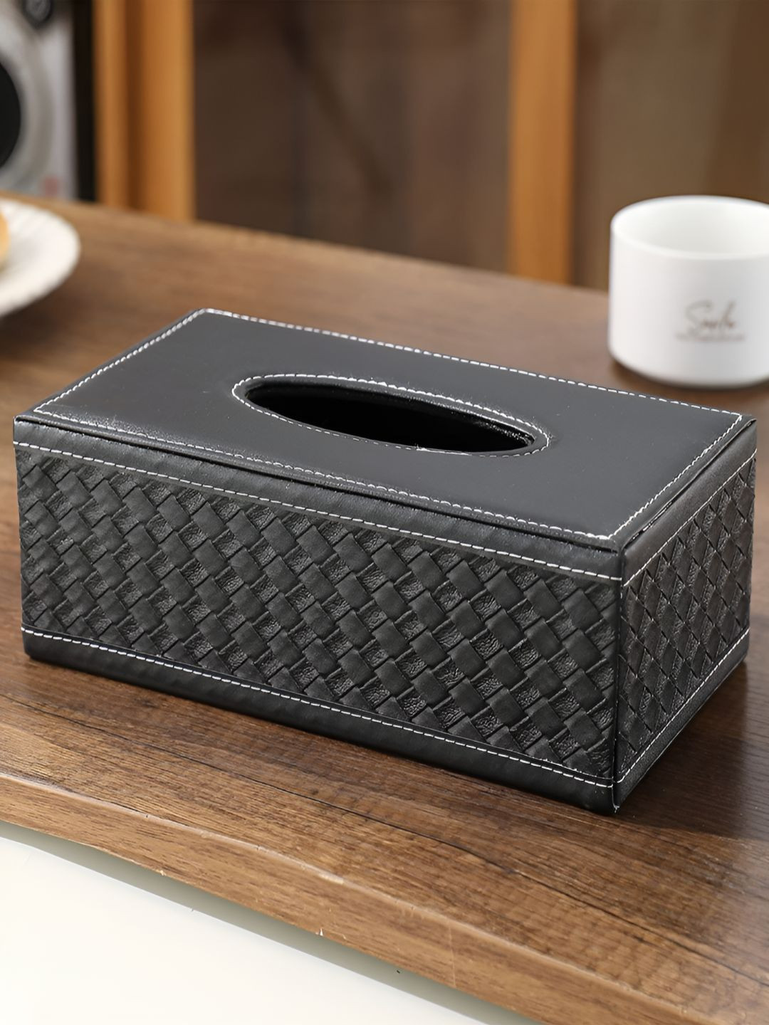 HOKIPO Black Plastic Tissue Holders