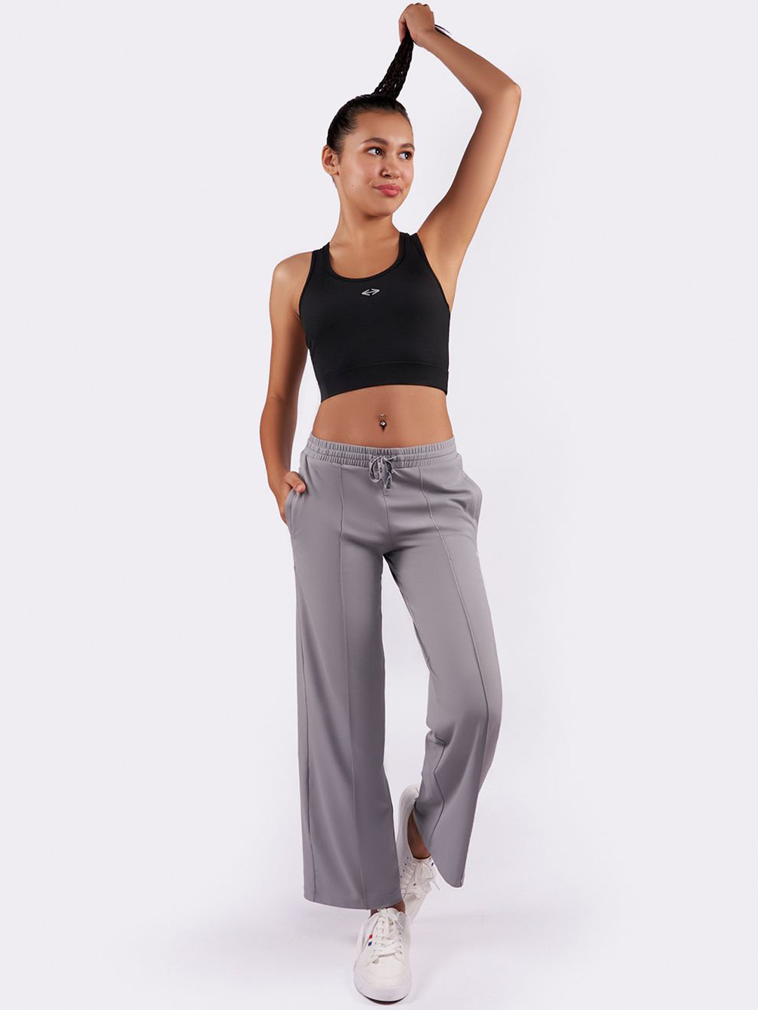 STRCH Flared-Fit High-Rise Track Pants