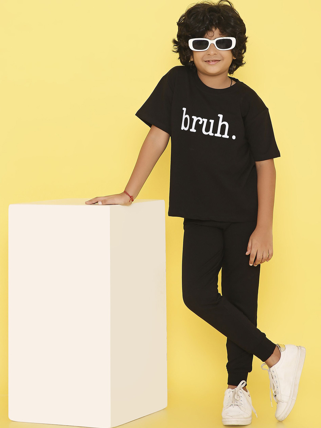 Knitting Doodles Kids Typography Printed Track Suit