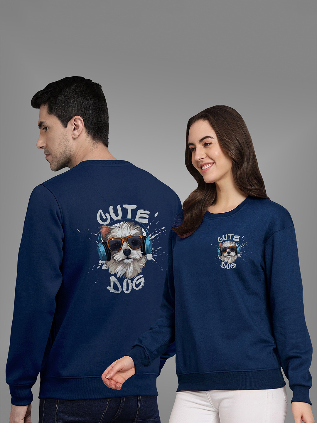 BAESD Unisex Graphic Printed Long Sleeves Couple Sweatshirt