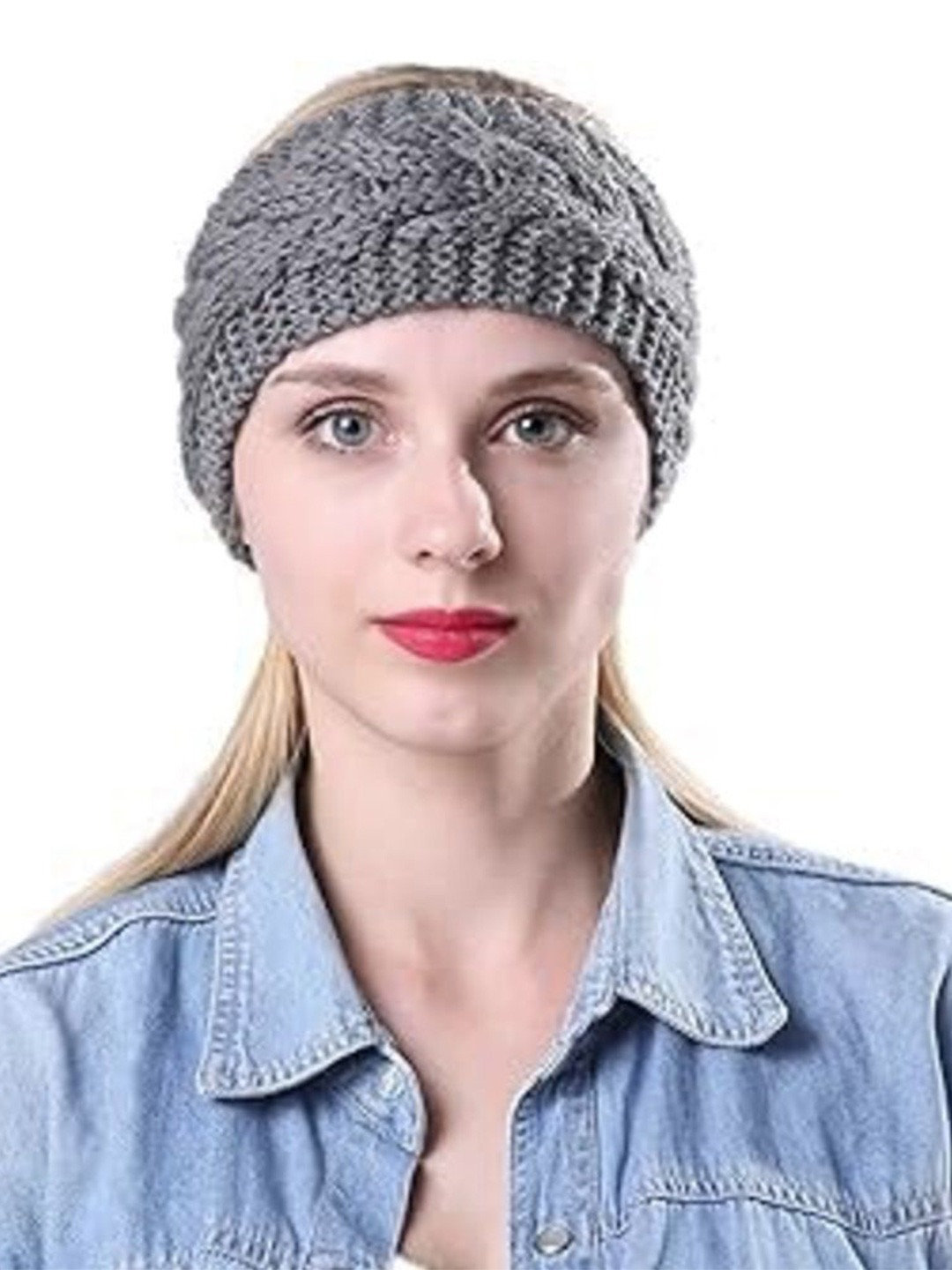 Alexvyan Grey Knitted Headband