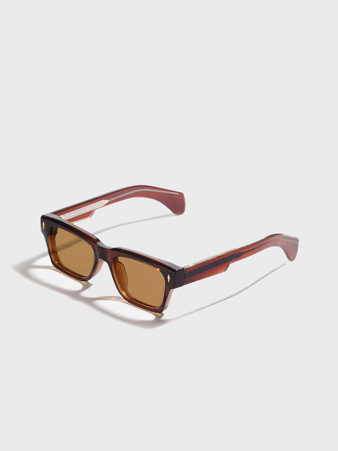 SAM & MARSHALL Unisex Rectangle Sunglasses With UV Protected Lens RANN_BROWN_2871