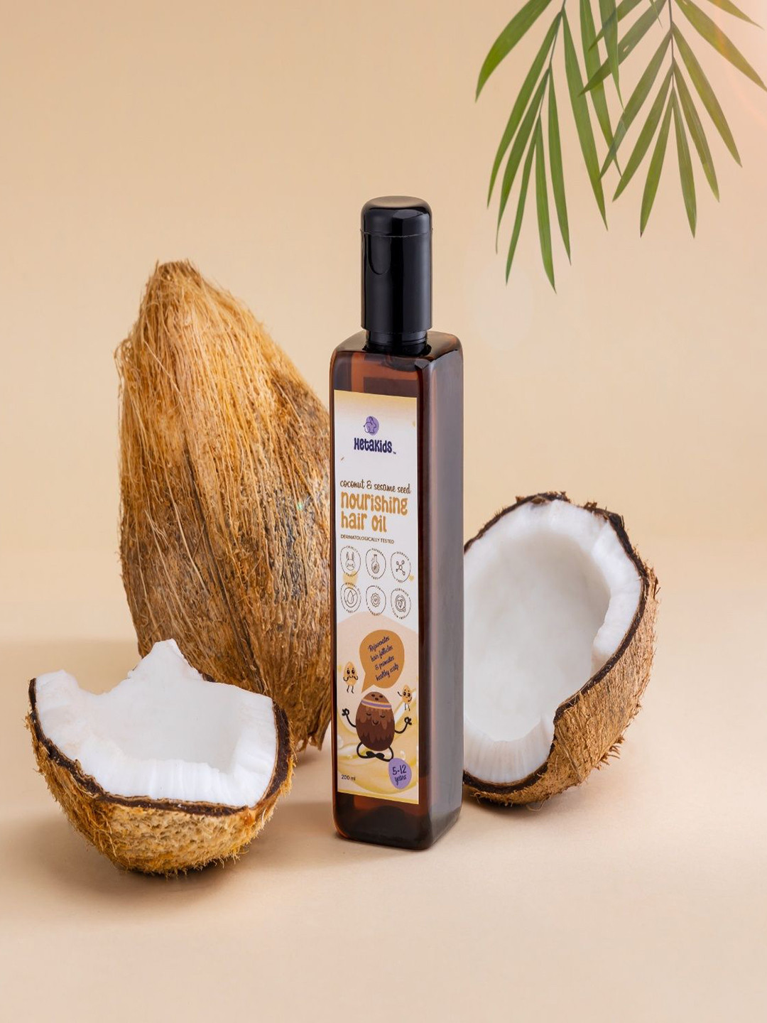 HetaKids Nourishing Hair Oil with Coconut & Sesame Seeds - 200 ml