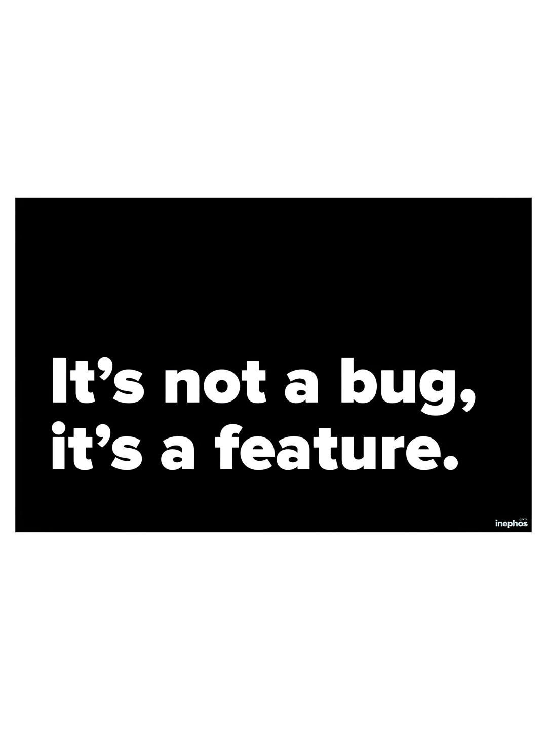 Inephos Black and White Printed Paper Creative Artwork Wall Poster