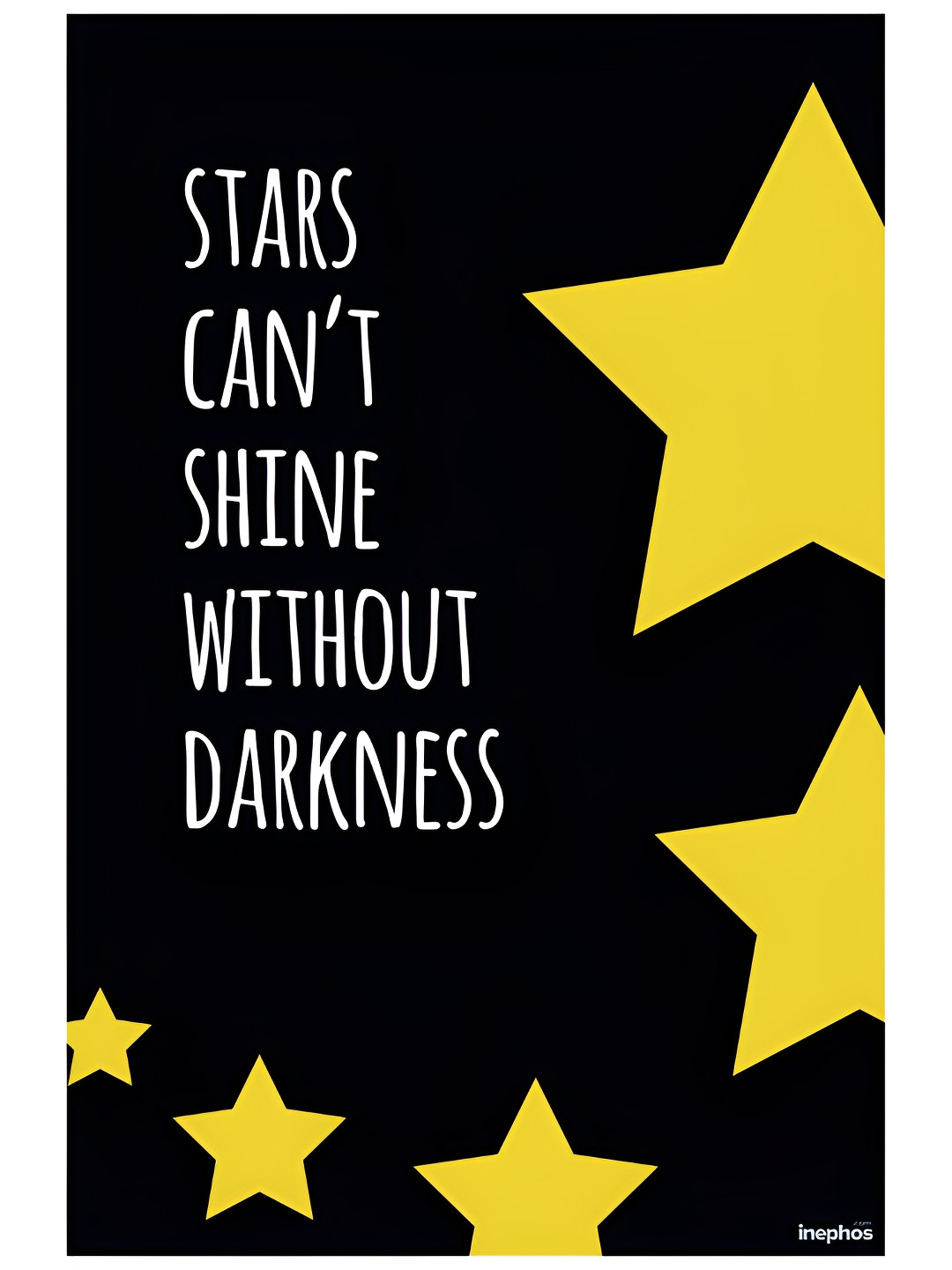 Inephos Black & White Printed Paper Creative Artwork Wall Poster