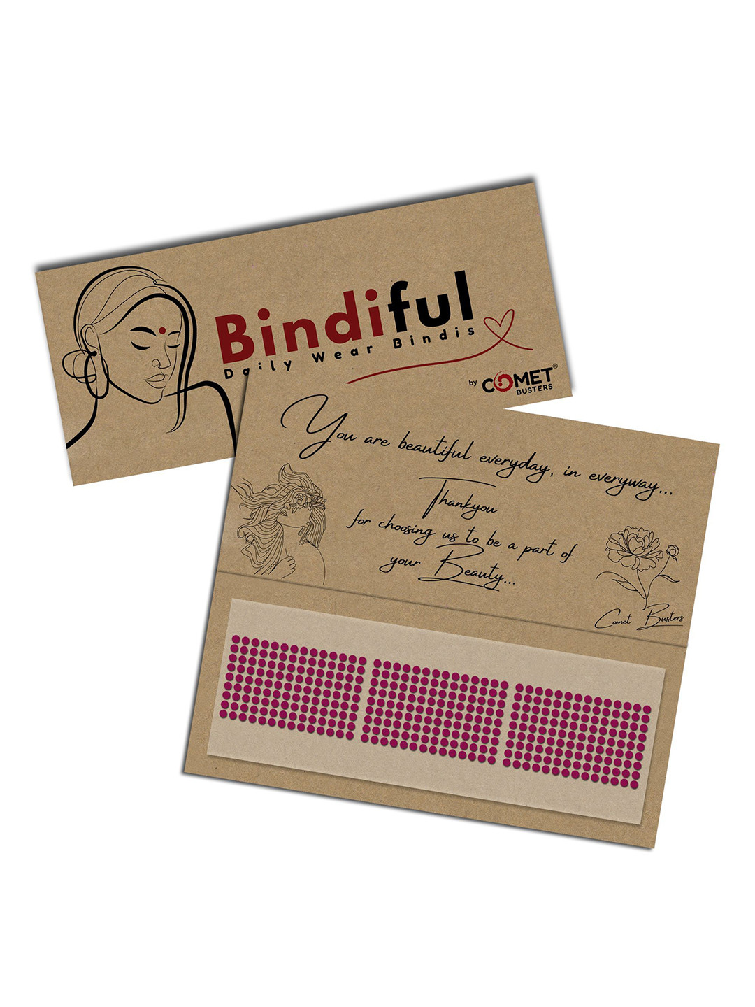Comet Busters Bindiful Traditional Bindi - Hot Pink
