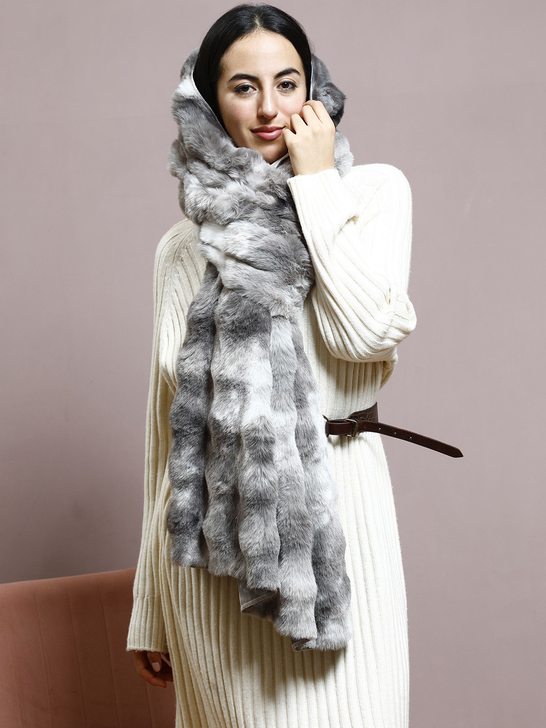 Athena Women Self Design Merino Wool Mufflers