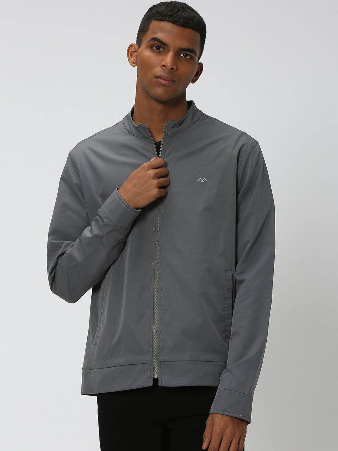 Mufti Stand Collar Slim Fit Bomber Jacket