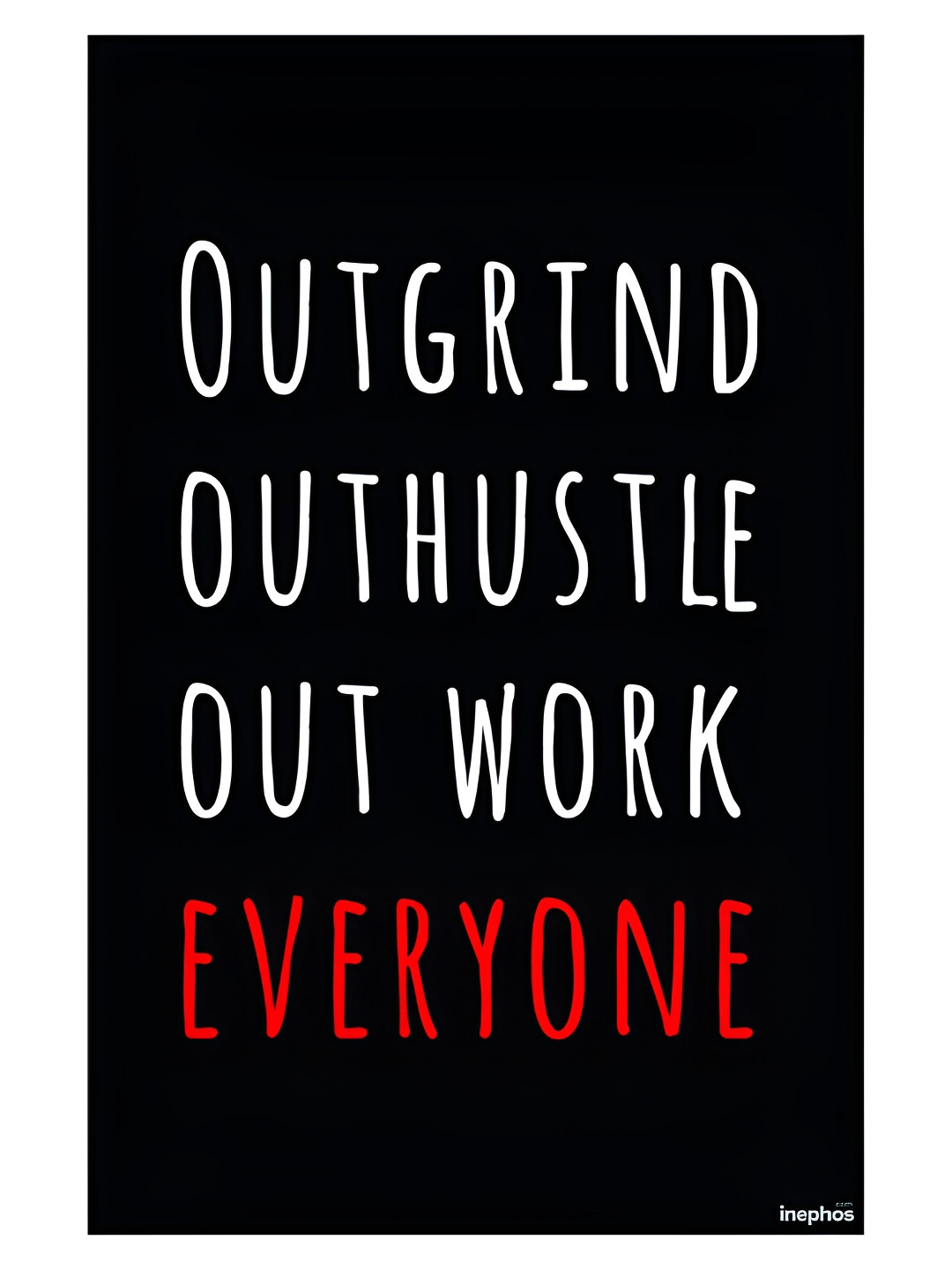 Inephos Black & White Printed Paper Creative Artwork Wall Poster