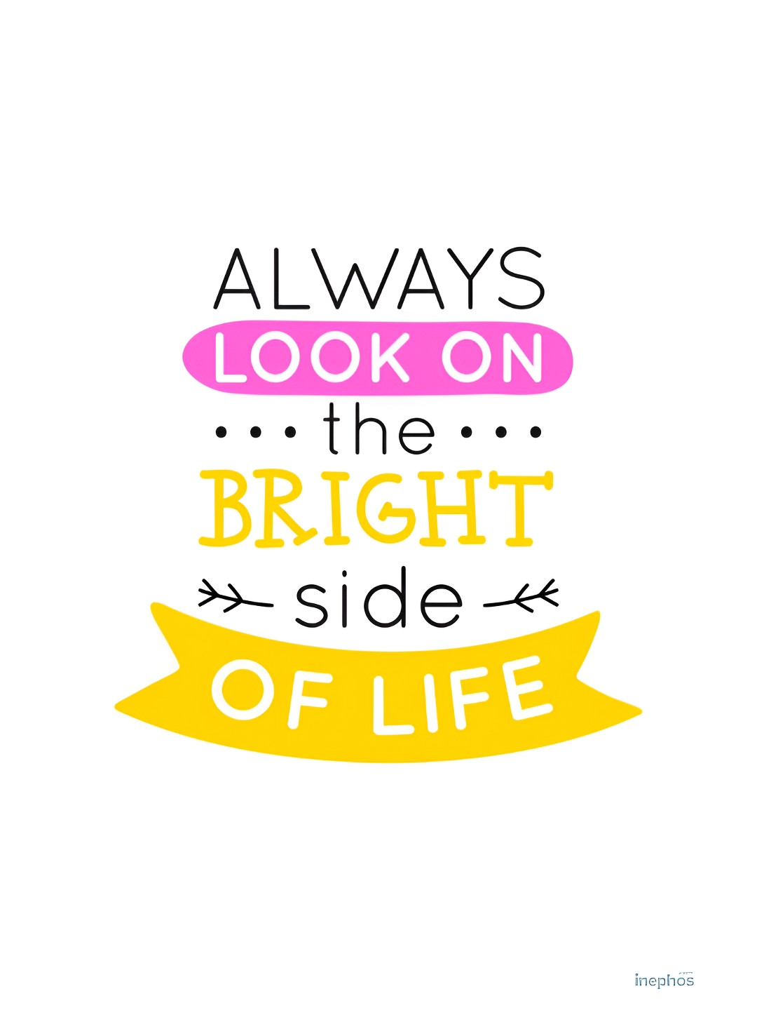 Inephos Yellow and Black Printed Paper Creative Artwork Wall Poster