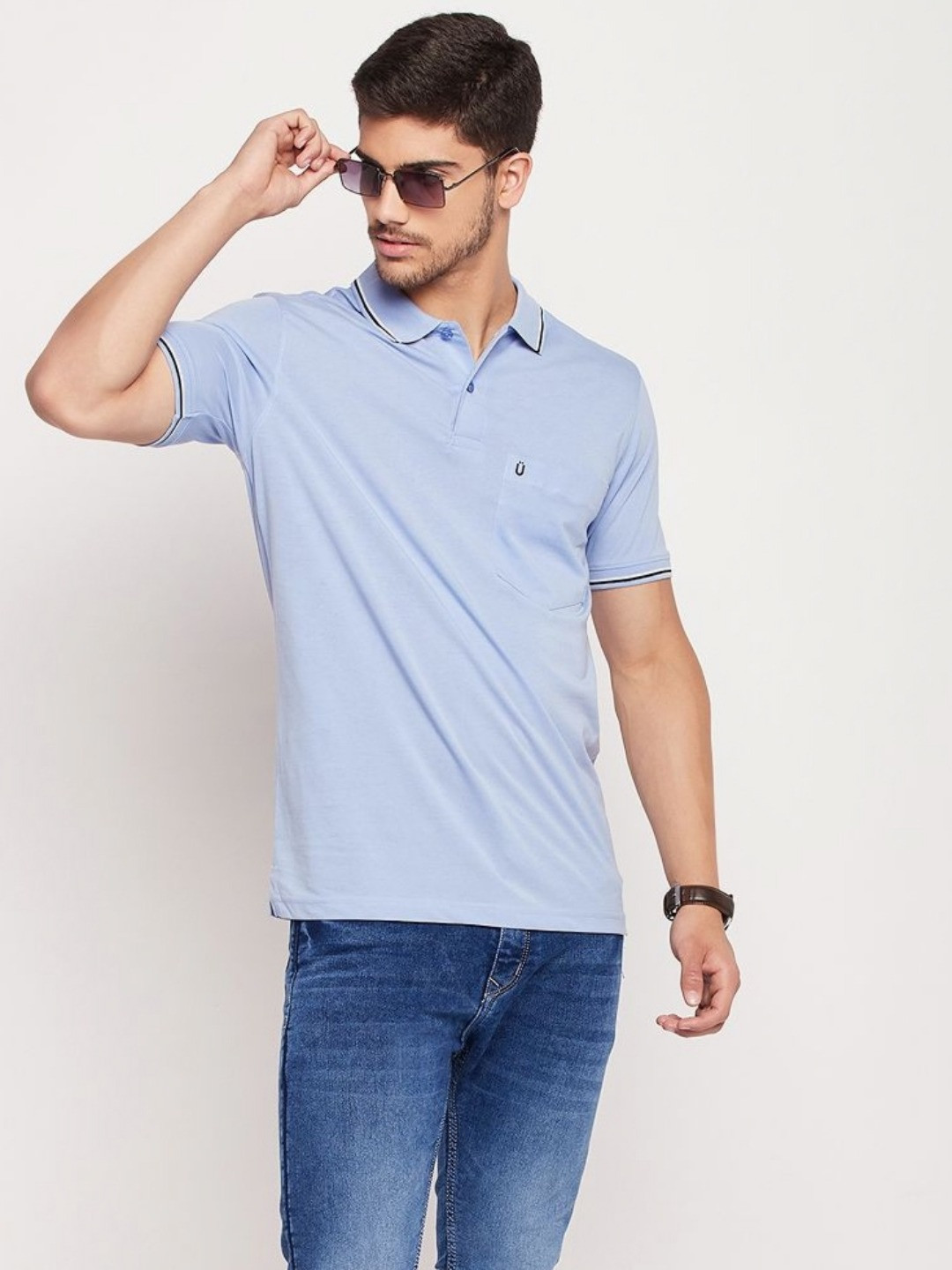 UNIBERRY Men Polo Collar T-shirt