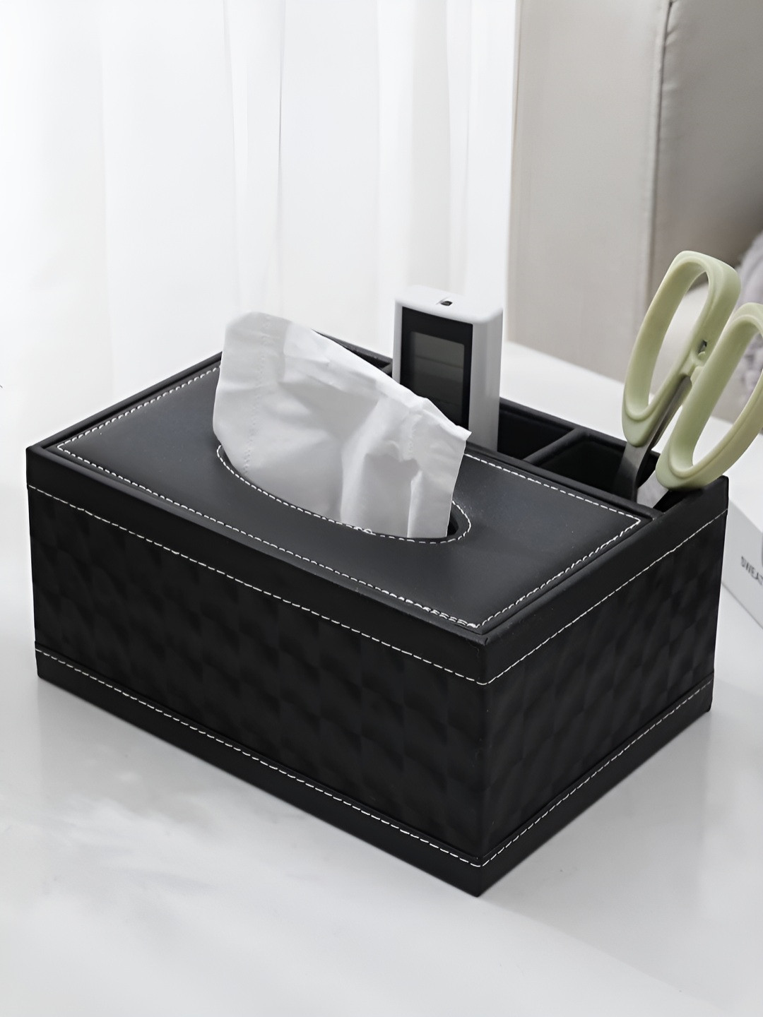 HOKIPO Black Plastic Tissue Holders