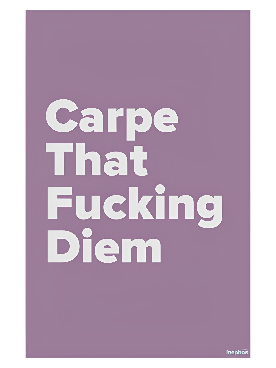 Inephos Lavender & Off White Printed Paper Creative Artwork Wall Poster