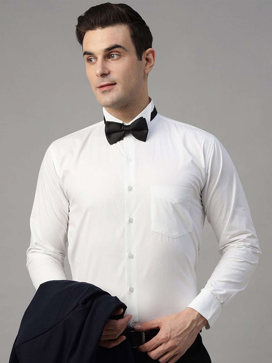 Hancock Men Premium Slim Fit Wing Tip Collar Tuxedo Party Shirt