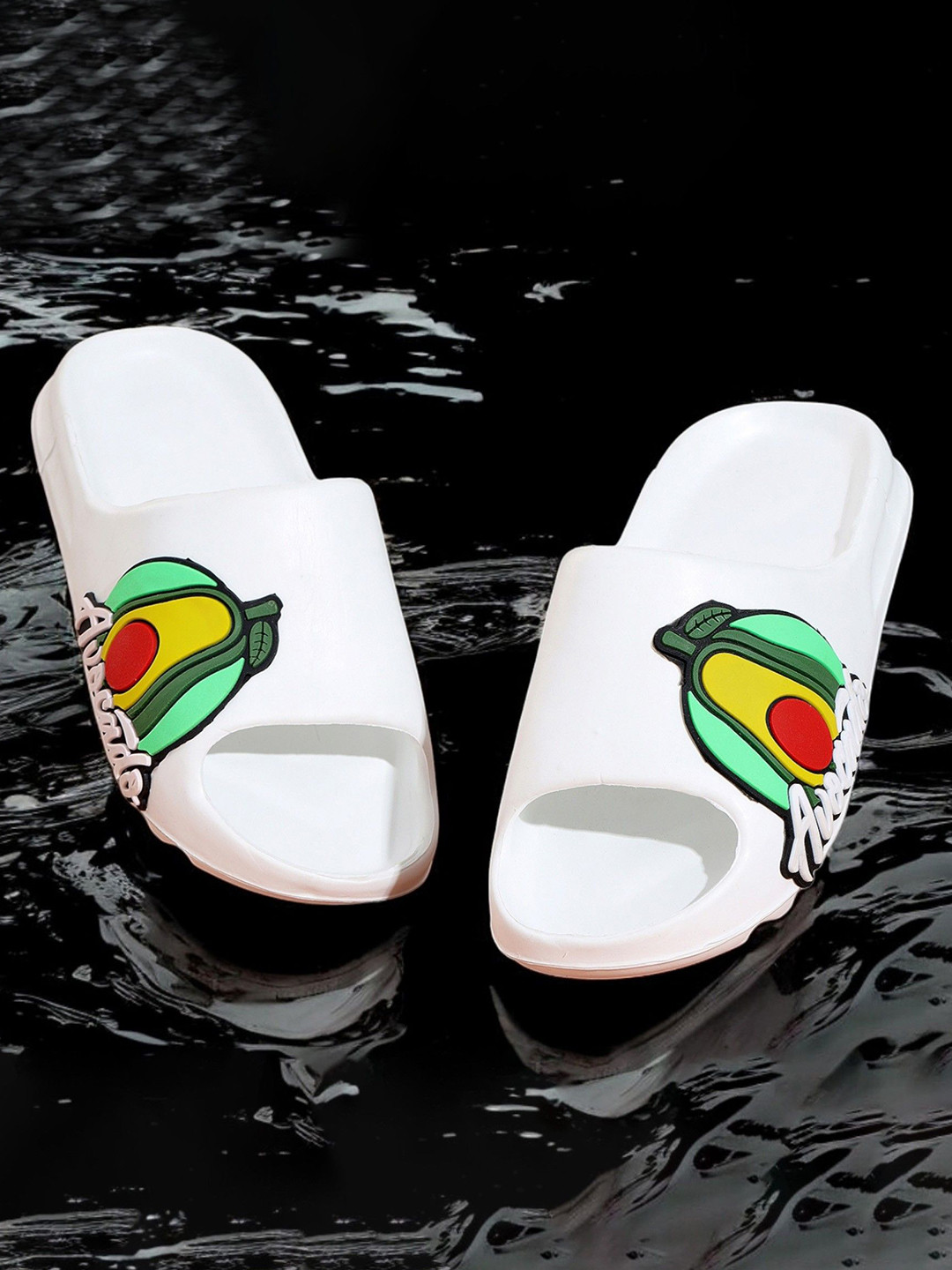 KAPYANSH Men Printed Rubber Sliders