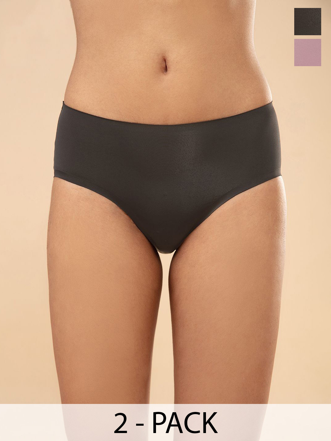 Nykd Women Pack Of 2 No Visible Panty Line Bonded Hipster Briefs