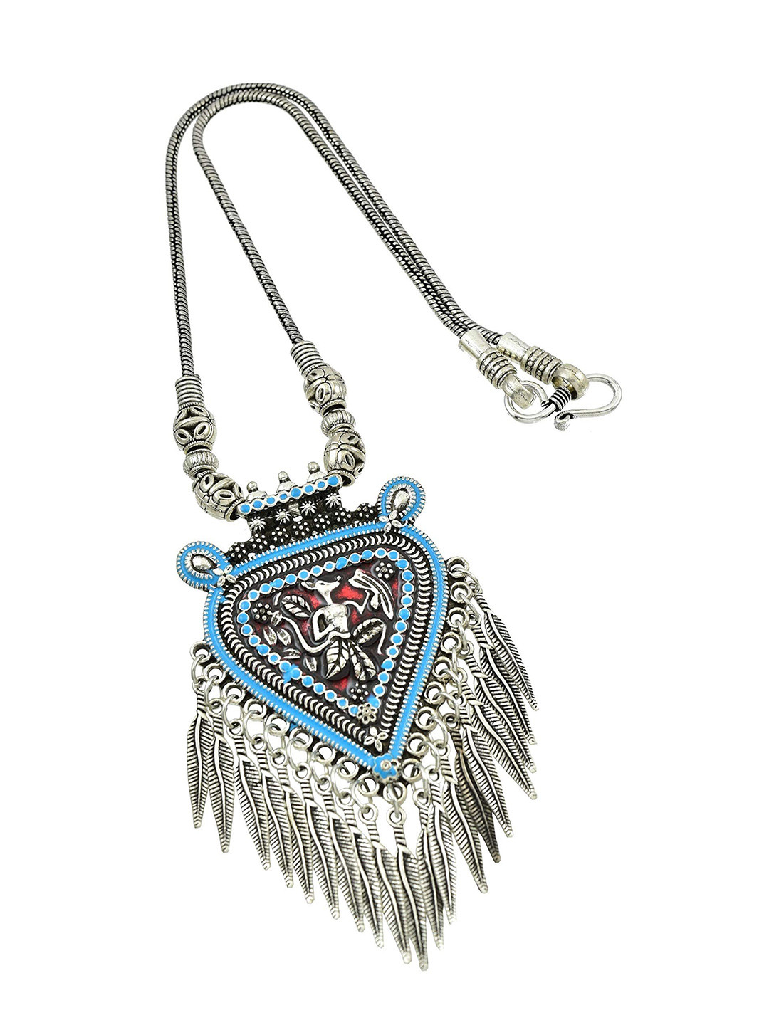 HIGH TRENDZ German Silver Meenakari Necklace