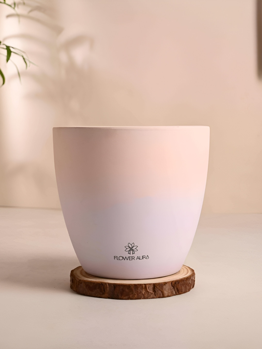 Floweraura Pink & Purple Printed Teracotta Planter Pot