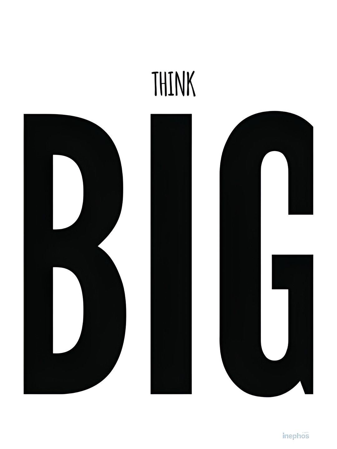 Inephos Black and White Printed Paper Creative Artwork Wall Poster