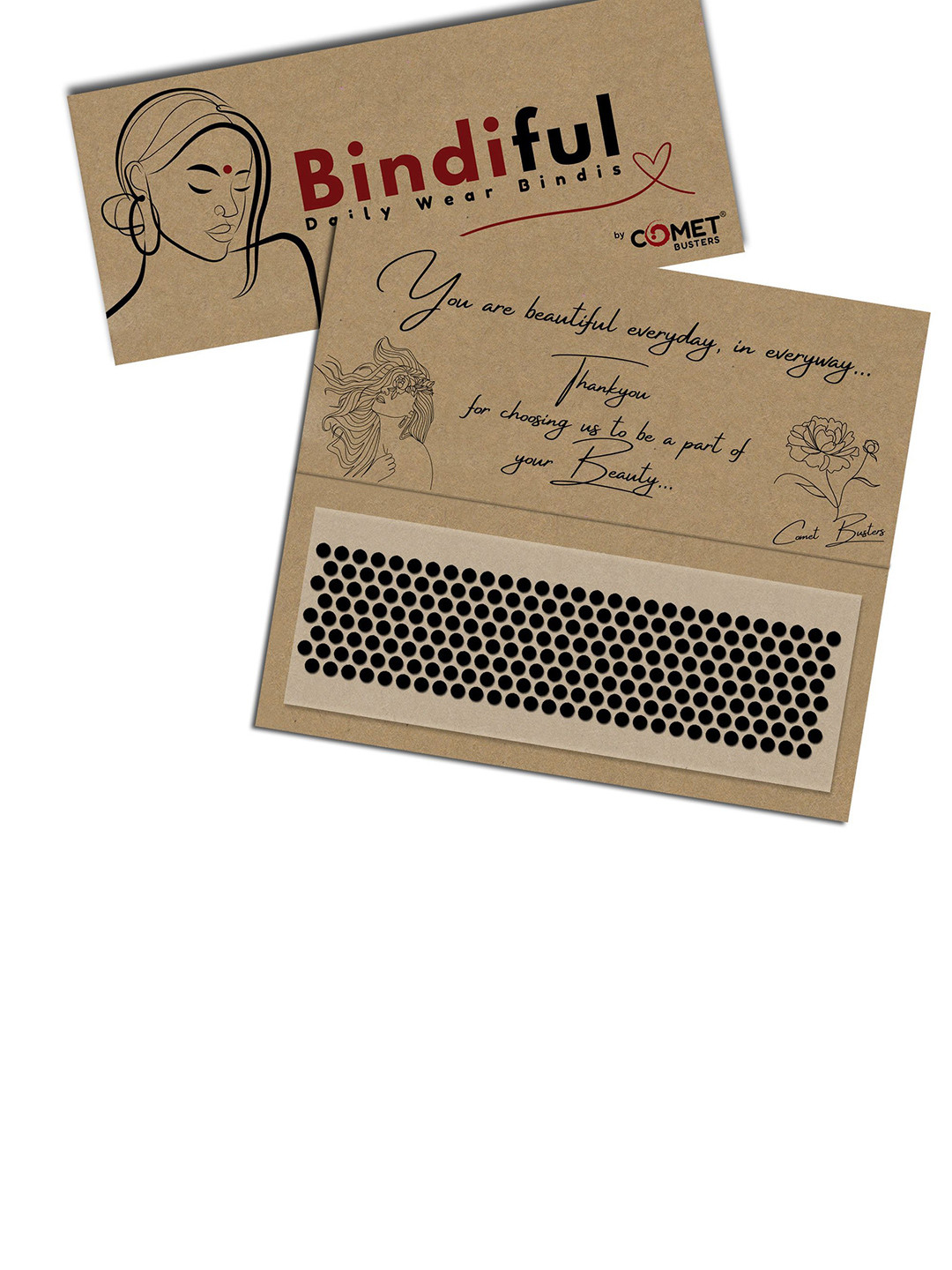 Comet Busters Beautiful Traditional Designer Bindis - Black