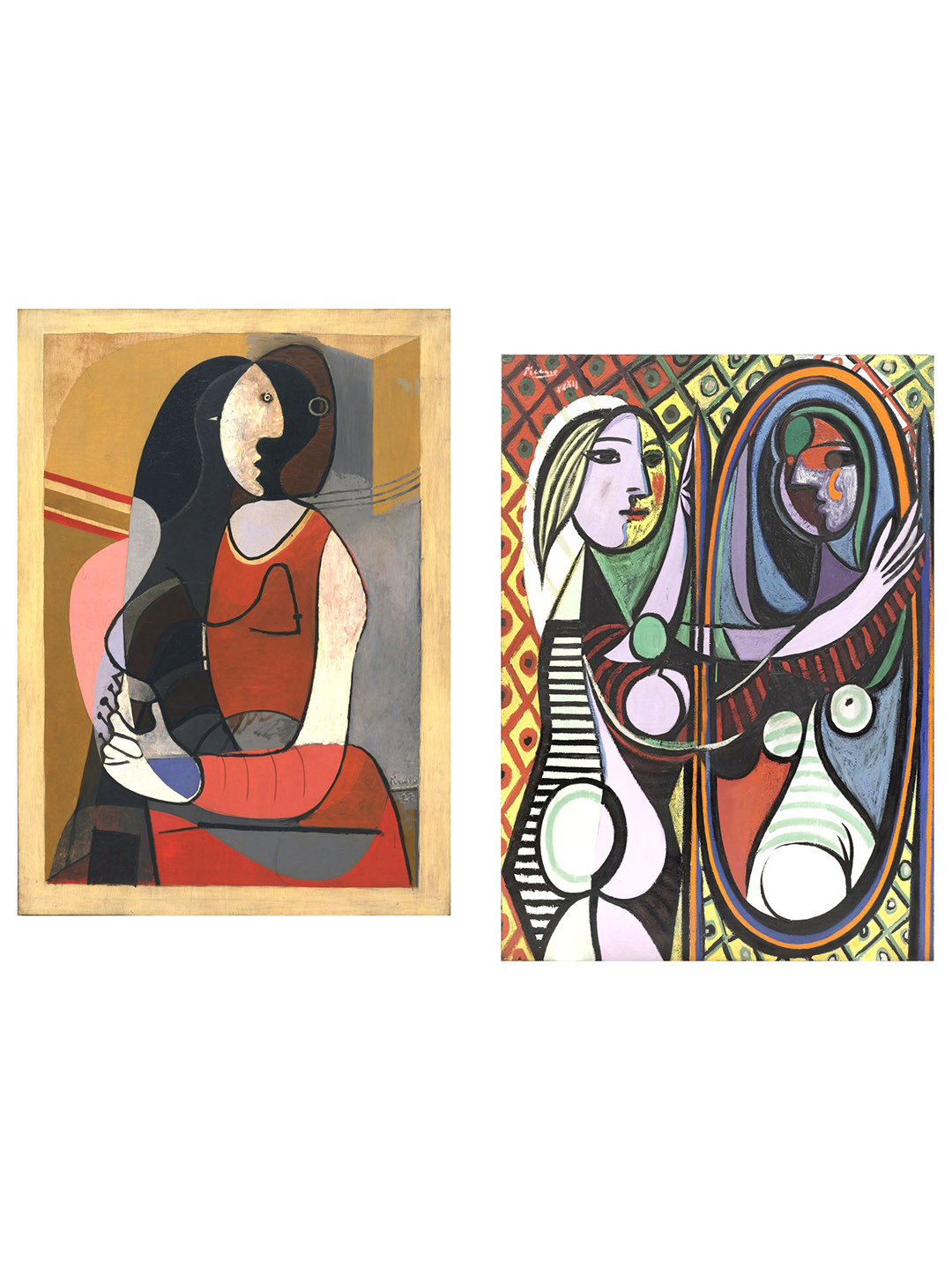 Adventures India Seated Woman & Girl Wood 2 Piece Wall Paintings Wall Art - 24 x 18 In