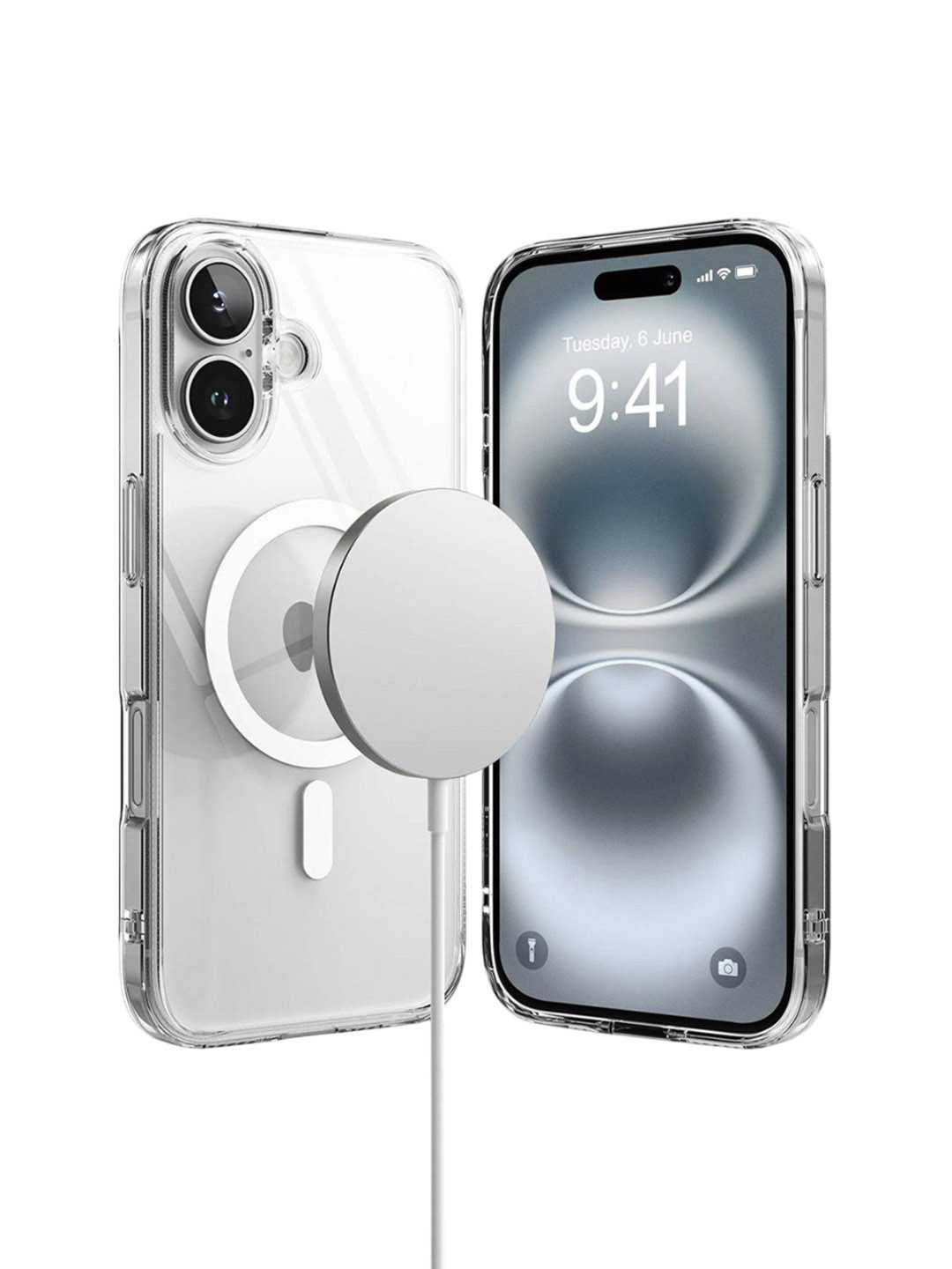 TREEMODA Transparent  Magsafe iPhone 16 Back Case Mobile Accessories