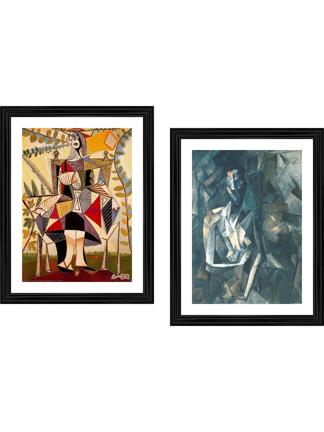 Adventures India Wood 2 Piece Wall Rectangle Paintings Wall Art -14.96 x 11 . 81 In