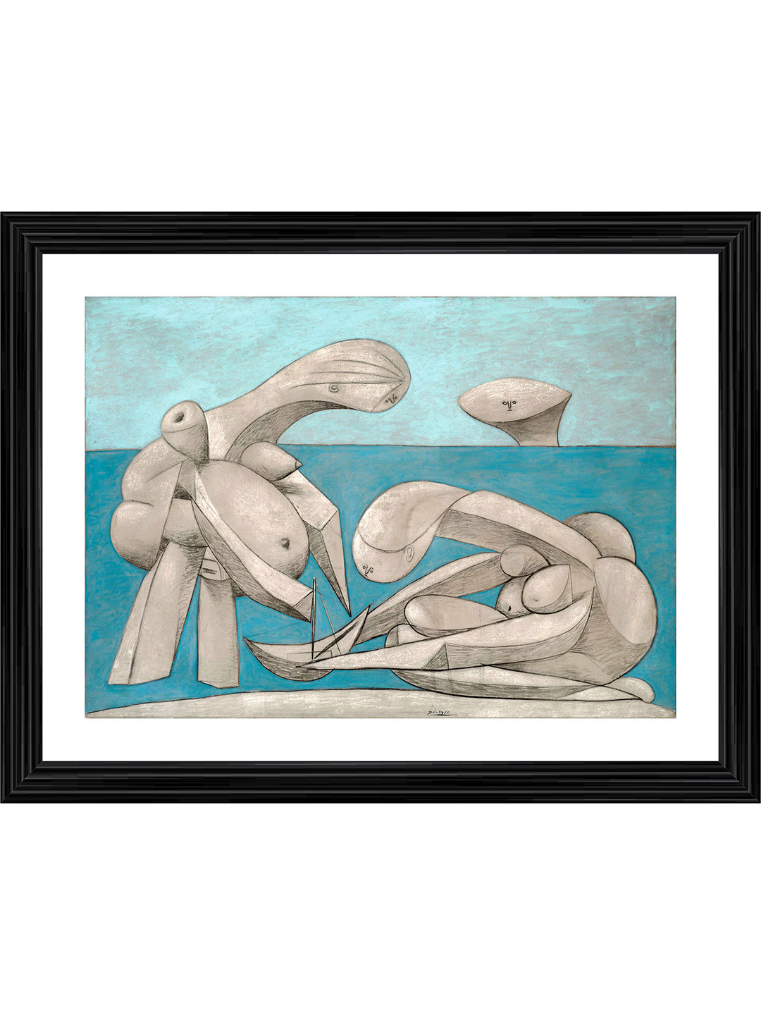 Adventures India Blue & Grey Abstract Wooden Wall Art