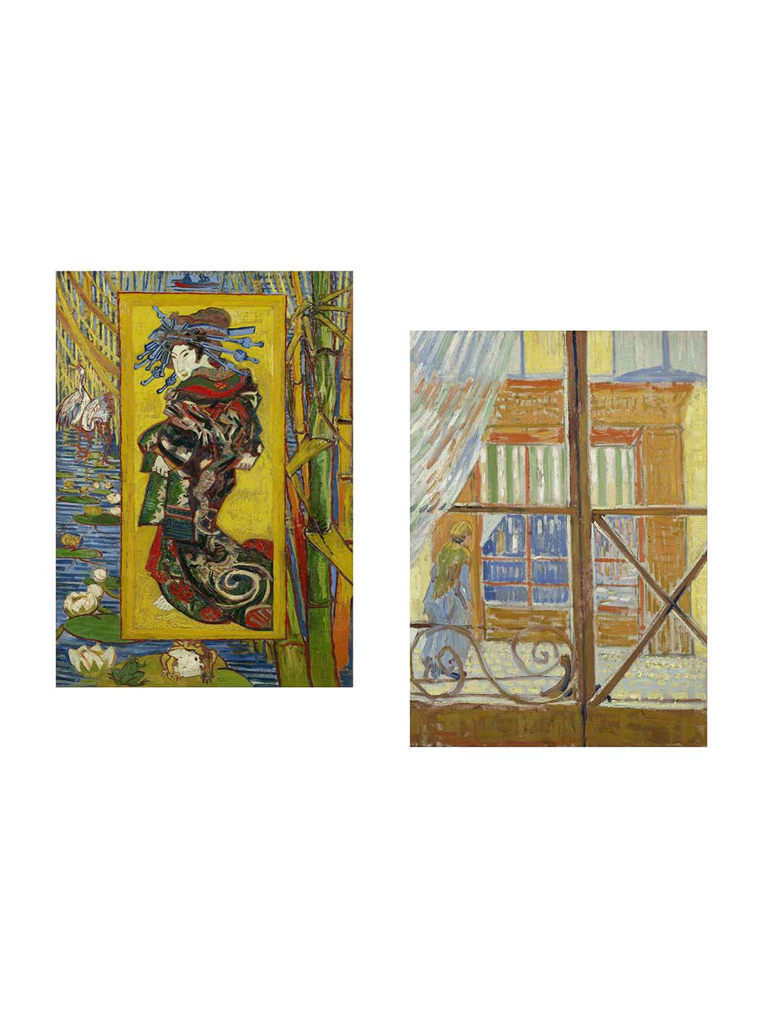 Adventures India Wood 2 Pcs Wall Living Room Rectangle Paintings Wall Art -11.8 x 14.96In