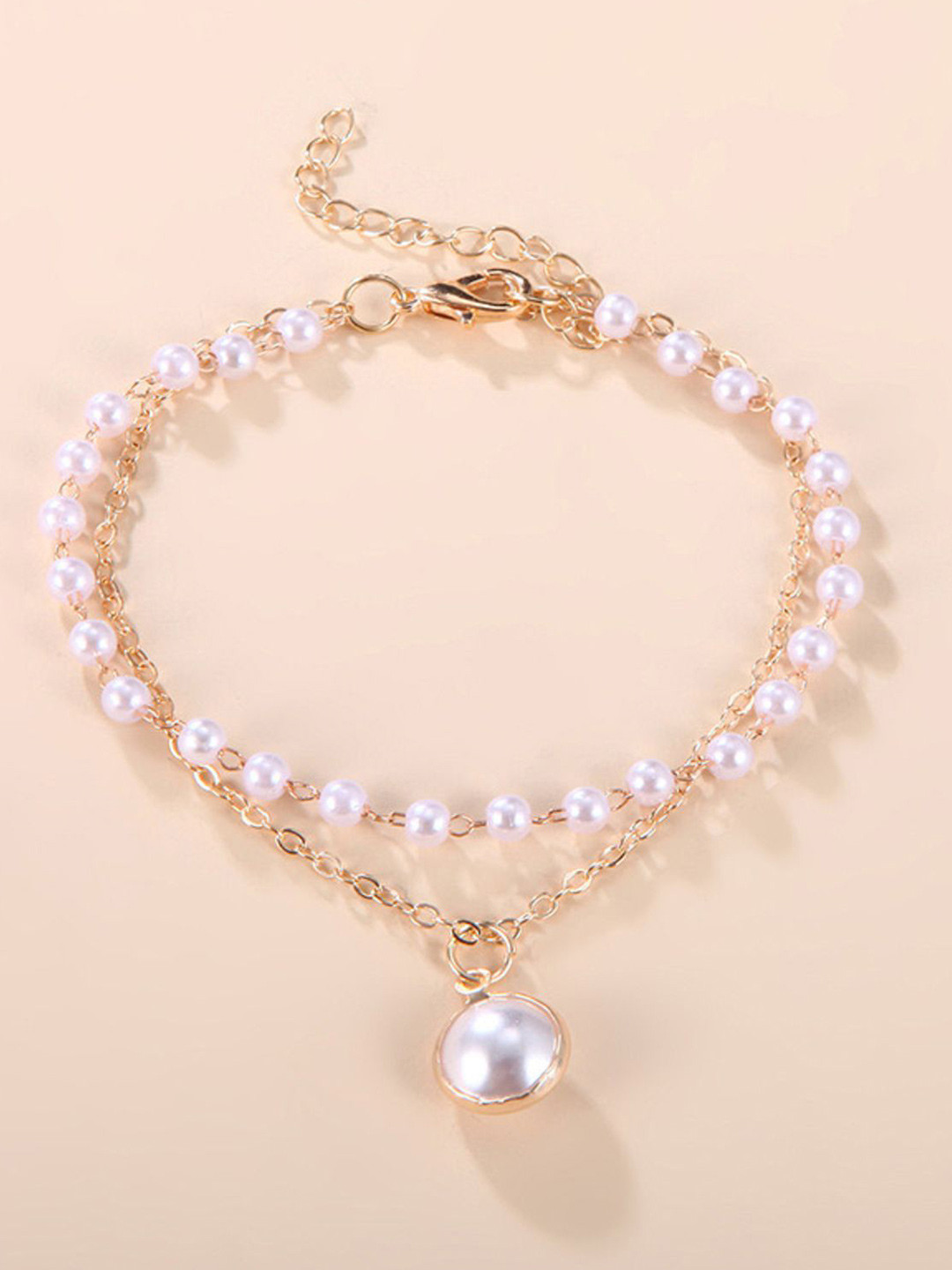 Vembley Women Pearls Gold-Plated Multistrand Bracelet