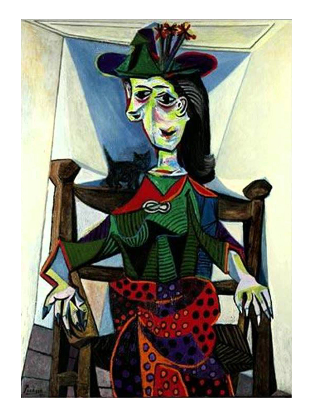 Adventures India Navy Blue & Red Wooden Painting Wall Art